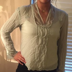 Sea foam green top